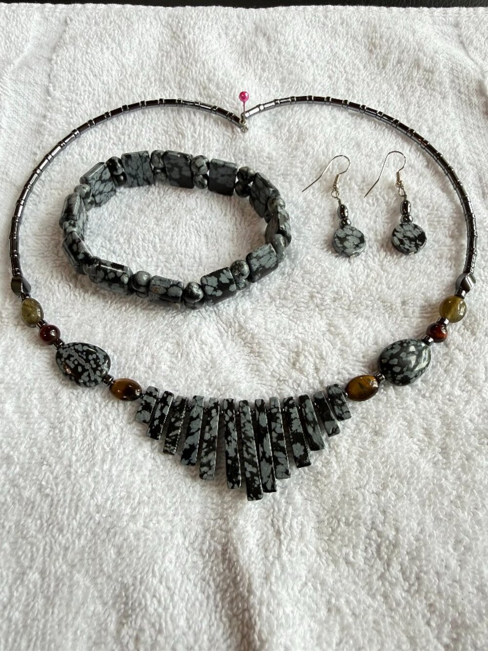 Snowflake Obsidian collection